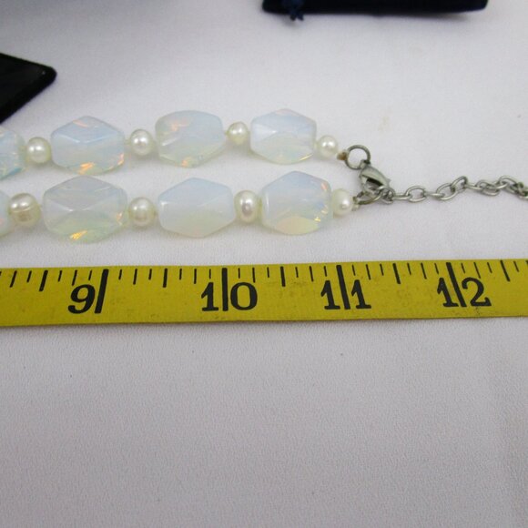 Stauer Opalite with Baroque Pearls Necklace and Earrings Set (Retired) - Picture 13 of 14